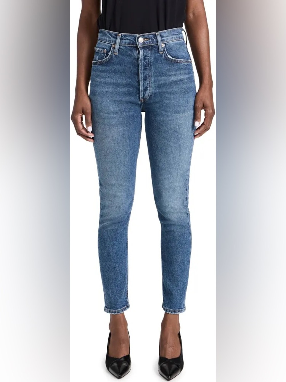 Agolde Nico High-Rise Slim Fit Skinny Jeans